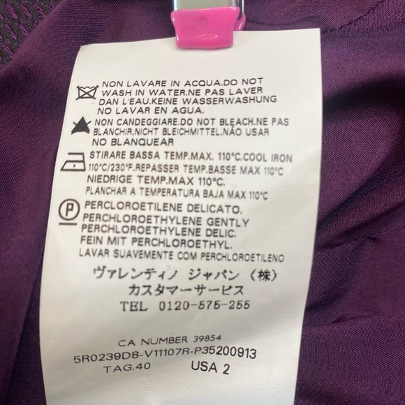 Red Valentino Purple Ruffle Jacket Blazer COAT Womens US Size 2 Made in Italy - Picture 8 of 14